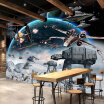 Custom Photo Wall Paper 3D Stereo Cartoon Shock Star Wars Mural Kids Room Cafe KTV Backdrop Wallpaper For Walls 3 D Papel Tapiz