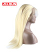ALLRUN Brazilian Straight Hair 360 Lace Frontal 613 Blonde color Remy Hair Full Frontal Closure New Style Natural Hairline
