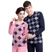 Antarctic Nanjiren N033D10031A thermal underwear men&women printing body sculpting jacquard plus velvet thickening suit female pink XL
