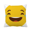 Laugh Cry Yellow Cute Online Chat Emoji Square Throw Pillow Insert Cushion Cover Home Sofa Decor Gift