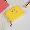 Korean fresh&simple bow ladies coin purse bag zipper mini women wallet card package short paragraph