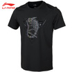 Li Ning LI-NING Combat Battle Series Chameleon Men&39s T-shirt T-shirt Badminton Sports Wear AHSN213-1 Standard Black 2XL
