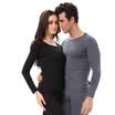 Antarctic Qiuyi Qiuku men&women stretch cotton autumn clothes long pants bottoming cotton sweater youth middle&old aged thermal underwear set NE63D1011112 male hemp gray L