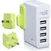 ON HOU1440G Smart 4A Multi-purpose Four USB Travel Adapter Converter Phone Tablet PC Fast Power Green