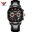 NIBOSI Quartz Wristwatch Male Luxury Brand New Watch Chronograph Watches Fashion Leather Men Watches Relogio Masculino Casual Uhr