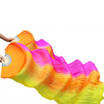 Stage Performance 100 Silk Belly Dance Fans Gradient Colour Dance Accessories Belly Dancing Silk Fans RoseOrangeYellow stripes