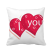 Valentines Day Double Heart Love Square Throw Pillow Insert Cushion Cover Home Sofa Decor Gift