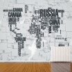 Custom Mural Wallpaper 3D Stereoscopic Brick Wall World Map Living Room Office Backdrop Home Decoration Wall Art Contact Paper