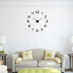 Modern Frameless DIY Wall Clock Large 3D Wall Watch Non Ticking for Living Room Bedroom Kitchen