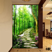 Custom photo wallpaper 3D scenic wallpaper mural bamboo forest road corridor living room wallpaper mural