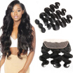 Body Wave With Closure Lace Front 13x4 Peruvian Human Hair Lace Frontal Closur