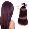 Raw Brazilian Virgin Human Hair 3 Bundles Mix Length 12-24 inches 99 Burgundy Human Hair Weaves Wholesale Good Virgin Hair Vendor