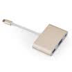 Section Type-C VGA HD Converter USB-C Docking Station USB30HUB Splitter LK-TV002 Zinc Aluminum Alloy Silver