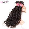 UNice Hair Deep Wave Malaysian Deep Wave Hair Weave Bundles 12 to 26 Inches Virgin Hair Extension Natural Color Can Be Colored