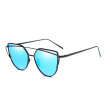 Cat eye sunglasses Best Hot Fashion Brand Sunglasses Colorful Women Glasses metal Cat Eye Sun Glassesfor Male Mirror Female