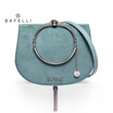 BAFELLI suede sheepskin shoulder bag metal tassels bolsos mujer metal ring handbag rose gold saddle bag women messenger bags