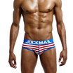JOCKMAIL Mens Underwear Mens Triangle Underwear Mens Stripe Cotton Sweat-absorbent
