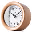 TXL alarm clock creative bedside mute clock wooden alarm clock childrens night light alarm table clock lazy bedside sleepy clock Ruijing F wood color