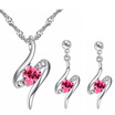 Exquisite Heart Crystal from Austrian Fashion Necklace Earring Jewelry Sets For Women Valentines Day Gift 26980