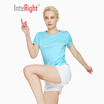 INTERIGHT Summer Lady Fitness Training Sports Short Sleeve T-Shirt Pink Orange XL