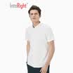 INTERIGHT Moisture-Drying Mens Oxford Short Sleeve Shirt Blue 41 Yards