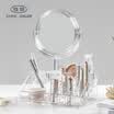 Jiayi cosmetics storage box with mirror transparent acrylic dressing table lipstick skin care products desktop storage rack net red cosmetics storage dormitory artifact