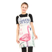 Flamingo Leaf Pattern Apron For Women Cooking Baking Adult Bibs Coffee Shop Cleaning Aprons Kitchen Accessories