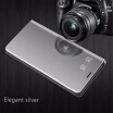 Xiaomi Redmi 55 Plus Luxury Slim Mirror Flip Shell Stand Leather Smart Clear View Window Cover Phone Case