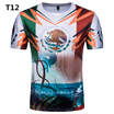 Summer New Mens T-Shirt WorldCup Printed Football T-shirt Casual Commemorative T-shirt Sports Running Fitness Exercise