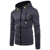 Mens Fashion Casual Cotton Warm Hoodies Sweatshirt Long Sleeves Slim Multi-Zip High Quality Jacket Coat