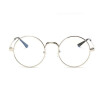 Cheap small round nerd glasses clear lens unisex gold round metal frame glasses frame optical men women black Eyeglasses Frames