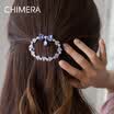 Chimera Hair Accessories Headdress Beautiful Alloy Crystal Full Diamond Bow Circle Hair Clip Top Clip Spring Clip Purple