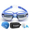 Yuke swim goggles HD waterproof anti fog myopia large frame for men&women 200300400500600 degree