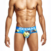 JOCKMAIL Mens Underwear Low-Waist Print Mens Briefs Personality Lattice Prints Briefs