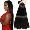YAVIDA Malaysian Straight Virgin Hair 4 Bundles Malaysian Hair Weave Bundles Straight human Hair Extension Black Friday Deals