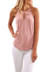 Womens Sleeveless Keyhole Blouse