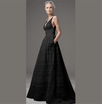 Womens Elegant Lace Deep V-Neck Dress with Fitted Bodice
