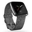 Fitbit Versa Smart Watch Fitness Waterproof Bluetooth Call Auto Workout Recognition Music Storage Caller SMS Wechat Reminder Braided Strap Special Edition Carbon Gray