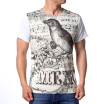 Mens Summer Bird Printed Short Sleeve Shirt