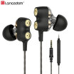 Langsdom D2 HiFi Earphones for Phone Dual Drivers In-ear Music Headset with mic Noise Canceling fone de ouvido auriculares Dj