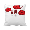 Firecrackers Chinese Year of the Rooster Square Throw Pillow Insert Cushion Cover Home Sofa Decor Gift