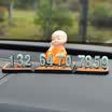 YUECAR car temporary stop sign stereo small monk phone number mobile car stop sign kung fu models - one fly