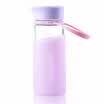 MiGo glass water cup 04L with lid portable tea cup car travel glass bottle male&female purple