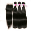 CLAROLAIR Hair 3pcs Straight 7A Grade Virgin Unprocessed Human Hair Human Hair Closure With Part Brazilian Hair Bundles With Closu