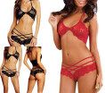 Womens Lace Lingerie Set with Bra&Panties