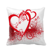 White Red Hearts Flowers Valentines Day Square Throw Pillow Insert Cushion Cover Home Sofa Decor Gift