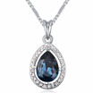 Brand Jewelry Women Crystal from Austrian Water Drop Pendant Necklaces Classic Simple Bride Wedding Accessories 18238