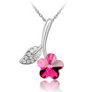 Flower Crystal from Austrian Women High Quality Necklace Pendant Fashion Jewelry Valentines Day Gift 3752