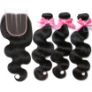 Nig Cute Hair 8A Grade Malaysian Virgin Hair 3 Bundles With Closure Unprocessed Malaysian Body Wave Human Hair Weave With Closure