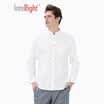 INTERIGHT 45 rain dew cotton cotton men&39s long-sleeved shirt dark blue 41 yards